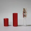 100 st/parti pump tom parfymflaska 5 ml aluminium glas anodiserad kompakt parfum atomiser doft mini spray doftflaska 220711