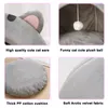 Cute Cat Bed Warm Pet House Kitten Cave Cushion Comfort Dog Basket Tent Puppy Nest Small Mat Supplies For s 220323