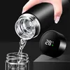 Coffee Mugs In Car Tea Water Thermos Bottle Mass Portable Vacuum Flasks Christmas Gifts Smart Insulation Cup Temperature Display 220617