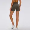 LL Mujeres Yoga Cintura Alta Pantalones Cortos de Yoga Calientes Trajes Pantalones Desnudos Bolsillos para Mujer Ajuste de Cadera Correr Fitness Pantalones Levantamiento de Glúteos Polainas para Verano Ropa Deportiva lu