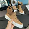 Skor Hjul Re-nylon Lyx Designers Herr Dam High-top Sneakers Nylonpåse Läderfoder Bomullssnören 14 cm Stövel Ben Causal Skostorlek