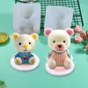 Drinkware 3D Ice Cube Maker Little Teddy Bear Shape Chocolate Cake Mould Tray Ice Cream DIY Tool Whiskey Wine Cocktail Silicone Mold