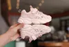 2021 스프링 새 어린이 신발 키즈 메쉬 패치 워크 두꺼운 운동화 소년 소녀 비 슬립 캐주얼 신발 편안한 도보 런 크기 26-36 G220527