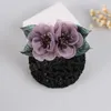 Ladies Ribbon Flower Hairgrips Crystal Headband Crochet Bun Net Snood Bow Hair Clips for Women Wedding Hair Accessories