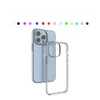 Drop Resistant Two Color Transparenta telefonfodral för iPhone 14 13 12 11 Pro XS Max XR Luxury Clear Cover Shell Suffsäker