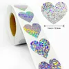 Gift Wrap Exquisite 50-500pcs Laser Blank Love Heart Stars Round Stickers Handmade Decoration Wedding Birthday Party Sealing Label TagsGift