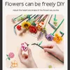 Romantische bloemen Bouquet Bouwstenen MOC Chrysanthemum Rose Flower Model Bricks Home Decoration Diy Toys For Girl Gifts 220715