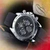Herren-Armbanduhr Mission Runway 43 mm, wasserdicht, Saphirglas, Edelstahlgehäuse, Quarz, importiertes Uhrwerk, Kautschukband, multifunktionale leuchtende Armbanduhren