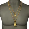Newest 2016 Jewelry Metal 18K Goldon Plated Plug Pendants Chain Necklace Hipsters Hip Hop Jewelry Men Women Lovers Bijoux Co245O