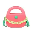 Women PU Leather Chain Handbag Green Pink Blue Small Wrist Bag Designer Female Shoulder Bags