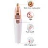 2 In 1 Electric eyebrow trimmer Epilator USB Rechargeable hair remover women shaver LED light lady Razor face Makeup Tool