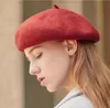 Совершенно новые женщины шляпы шерстяные шляпы Beret Spring Winter Hat Lady Pure Color Beanie Caps Fashion Beanie Cap Drop30096116740