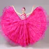 Stage Wear Mouwloze Flamenco Jurken Spaanse Jurk Gypsy Outfit Dames Dames Dans Kostuum Ballroom Dansende Kleding DN3592