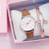 Детские часы Orologio Donna Cite Hearted Dial Dial Детские часы Студент Мода Простая девушка девушка Смотрейки