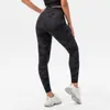 L-311 Lu Lu Yoga Capris Camo Gym Leggings Running Fitness Women Tights Direct Spray Printed Pants Sport Activewear Trouses