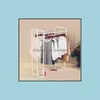 Clothes Store Hanger Bedroom Furniture Display Rack Double-Row Parallel Bars Floor-To-Floor Womens Cloth Shop Shees Nordic Simple Clothing I