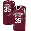 2022 NCAA 스티치 미시시피 주 불독 농구 저지 21 Justin Rumph 24 Tyler Brumfield 25 Isaac Stansbury 35 Tolu Smith 44 Alden Applewhite Jerseys