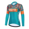 2024 Pro Women Winter Cycling Jersey Conjunto de manga longa Roupas de bicicleta de montanha de ciclismo Brincável MTB Roupas de bicicleta Use terno B17