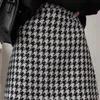 MSFancy Plaid Mini Rok Women Black White Fashion Official Faldas Mujer Koreaanse stijl Hoge taille Korte Jupe 220505