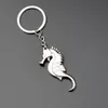Keychains Keychain Creative Metal Simulated Hippocampus Beer Corkscrew Trinkets Backpack Pendant Decoration Car Key Ring Holiday GiftKeychai