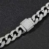 Heren 12 mm Miami Diamond Cuban Link Chain Real 14K Geel Goud Solid Full Real Icy Chockler 16-24inch Cubic Zirconia sieraden