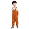 2 8 Years Kids Boys Girls Rain Overall Waterproof Toddler Pants Outdoor Sport Jumpsuit Clothes With Lining Child Dungarees 220808