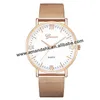 Wristwatches Wholesale Roman Number Reticularis Watchband Watches Alloy Gold Bracelet Watch Fashion Women Dress Wristwatch 619Wristwatches