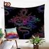 BeddingOutlet Dragon Totem Tapestry Wall Hanging Colorful Decorative Wall Art Chinese Myths Bedspreads Black Sheet 150x200cm T200601