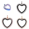 Anhänger Halsketten 1pc Crystal Heart Love Glass Gedächtnis schwimmendes Medaillon für Frauen po Relicario Paar Geschenkschmuck Schmuck Making Großpendant