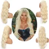 6 Färg 24 "Lång DString Ponytail Wig Curly Clip Hair Extension