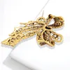 Pins, Brooches Retro High-end Alloy Bow For Women Rhinestone Crystal Lapel Pins Scarf Buckle Corsage Badge Luxulry Jewelry Accessories