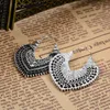 Dangle & Chandelier Vintage Metal Craved Flower Bollywood Earrings For Women Ethnic JewelryDangle DangleDangle