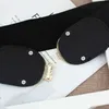 أحزمة الموضة الإناث مرونة تمتد حزام حزام أسود للنساء مشبك معدني cummerbund cinch اللباس الملابس الملحقات LMZC