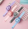 Cartoon Watch Fan with 7 Light USB Rechargeable Toy Watch Food Grade Materials and No Harm To Hands Children's Gifts