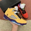 Jumpman 5 5s Scarpe da basket casual alte Mens Sail Stealth 2.0 Raging Bull Red TOP 3 Oreo Hyper Royal Oregon Ducks Ice Bred Muslin Fire Red Trainer What The Sneakers S18