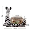 Creative Zebra Mini Fish Tank Bureau Décoration Ornements Bureau Aquarium Tortue Réservoir Maison Petite Décoration Salon Artisanat 220624