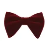 Cravates d'arc Sitonjwly Femmes Mode Velours Grand Pour La Fête De Mariage Bowknot Business Solide Bowties Tuxedo Cravat Personnalisé LogoBow Emel22