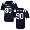 XFLSP 2022 College Custom Custom Shisted Ole Miss Rebels Football Jersey 43 Caden Costa 36 Rayf Vinson 19 Брис Джонсон 34 DJ Beckum 21 Alex Grado 29 Matt