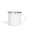 Tasse en émail de sublimation de 12 oz Gobelets émaillés par transfert de chaleur avec poignée Tasses à café sublimées blanches vierges de 350 ml FY4394 B0512