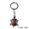 Keychains Crystal Keyrings Opal Stone Tortoise hanger Trendy Keyring Keychain voor autobasebase Buckle Key Holder -ketens