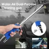 Water Gun & Snow Foam Lance In 1 Engine Oil Cleaner Car Cleaning Pneumatic Tool With 120cm Hose Use For Blowing Dust Spraying Paint EtcWater