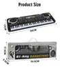 1pc çok fonksiyonlu 61 Anahtarlar Erken Eğitim Müzik Oyuncak Elektronik Klavye ile MikePhone Kid Piano Organ Rekoru Retail7208531