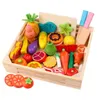 15 styles série de cuisine d'oeufs de simulation en bois coupé fruits et légumes dessert maison de jeu éducatif pour enfants jouets 220725