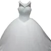 v 넥 볼 가운 흰색 아이보리 긴 스팽글 바닥 길이 저렴한 맞춤형 웨딩 드레스 신부 가운 403