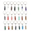 Keychains de cœur d'amour en pierre naturelle clés currise clés de décoration de voitures en cristal porteurs de clés pour les femmes hommes whoelsale