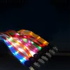 Draagbare led verlichte nekband knipperende cruise lanyards sleutelhanger houder id badge hangende kanten touw