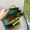 Diana bambu shopping handväska klassisk fyrkantig crossbody tygväskor damer kvalitet axel mssenger bakpaket bokstav flera färger långa sj