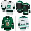 MThr Custom University of North Dakota Road Jersey Hommes Femmes Jeunes Blanc Noir Haute Qualité 100% Couture N'importe Quel Nom Numéro Maillots De Hockey