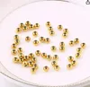 200pcs petit trous de 3mm de 1,5 mm mince composants brillants en acier inoxydable perles lâches perles de bijoux marquage or argent consistations bricolage bricolage pour femmes