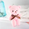 12 cm Plush Toy Cute Teddy Bear Plush Keychains Chain Children039S Schoolbag Decoration Fashion Pendant DHL8496975